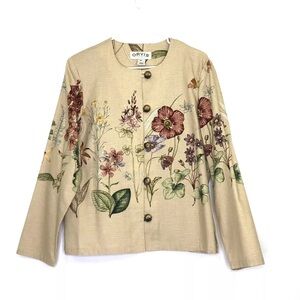 EUC Orvis Floral Jacket Women’s Medium Blazer Spring Garden